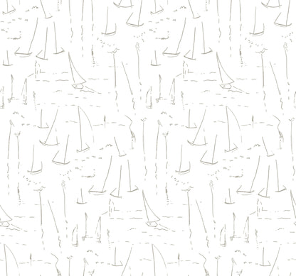 York Wallcoverings Artisan Studio Vermillion Coast Silver Wallpaper Nautical Nautical Metallics   - ZM2844