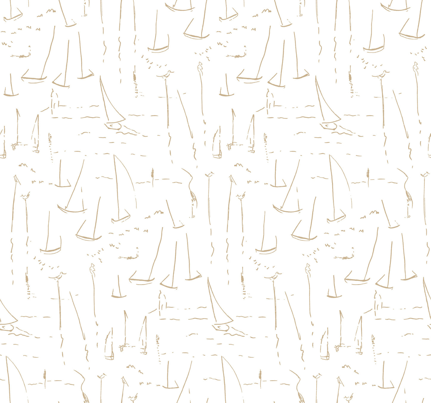 York Wallcoverings Artisan Studio Vermillion Coast Gold Wallpaper Nautical Nautical Metallics   - ZM2845