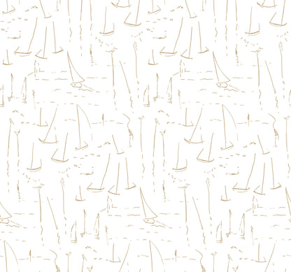 York Wallcoverings Artisan Studio Vermillion Coast Gold Wallpaper Nautical Nautical Metallics   - ZM2845