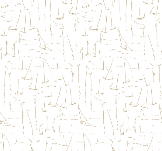 York Wallcoverings Artisan Studio Vermillion Coast Gold Wallpaper Nautical Nautical Metallics   - ZM2845