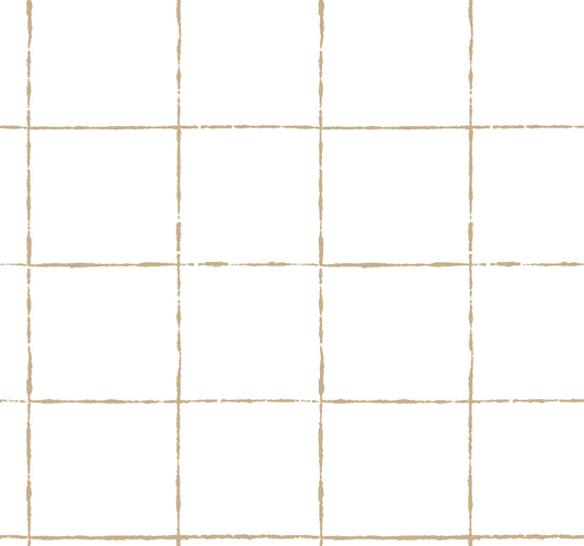 York Wallcoverings Artisan Studio La Vitre Plaid Gold Wallpaper Modern Geometrics Metallics   - ZM2853