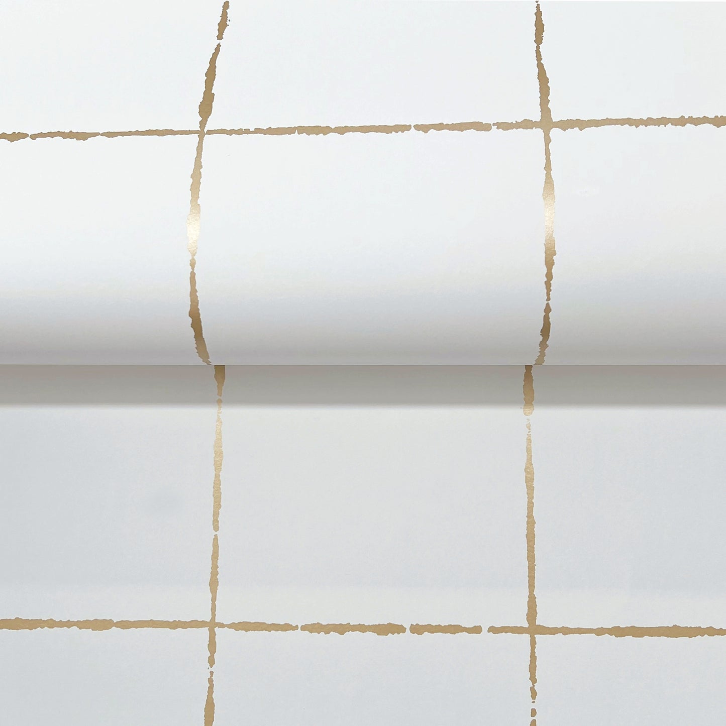 York Wallcoverings Artisan Studio La Vitre Plaid Gold Wallpaper Modern Geometrics Metallics   - ZM2853