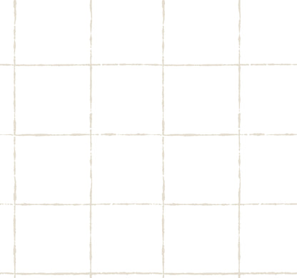 York Wallcoverings Artisan Studio La Vitre Plaid Graphite Wallpaper Modern Geometrics Whites and Off-Whites   - ZM2855