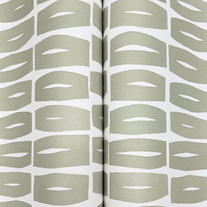 York Wallcoverings Artisan Studio Modernist Motif Leaf Wallpaper Modern Geometrics Greens   - ZM2862