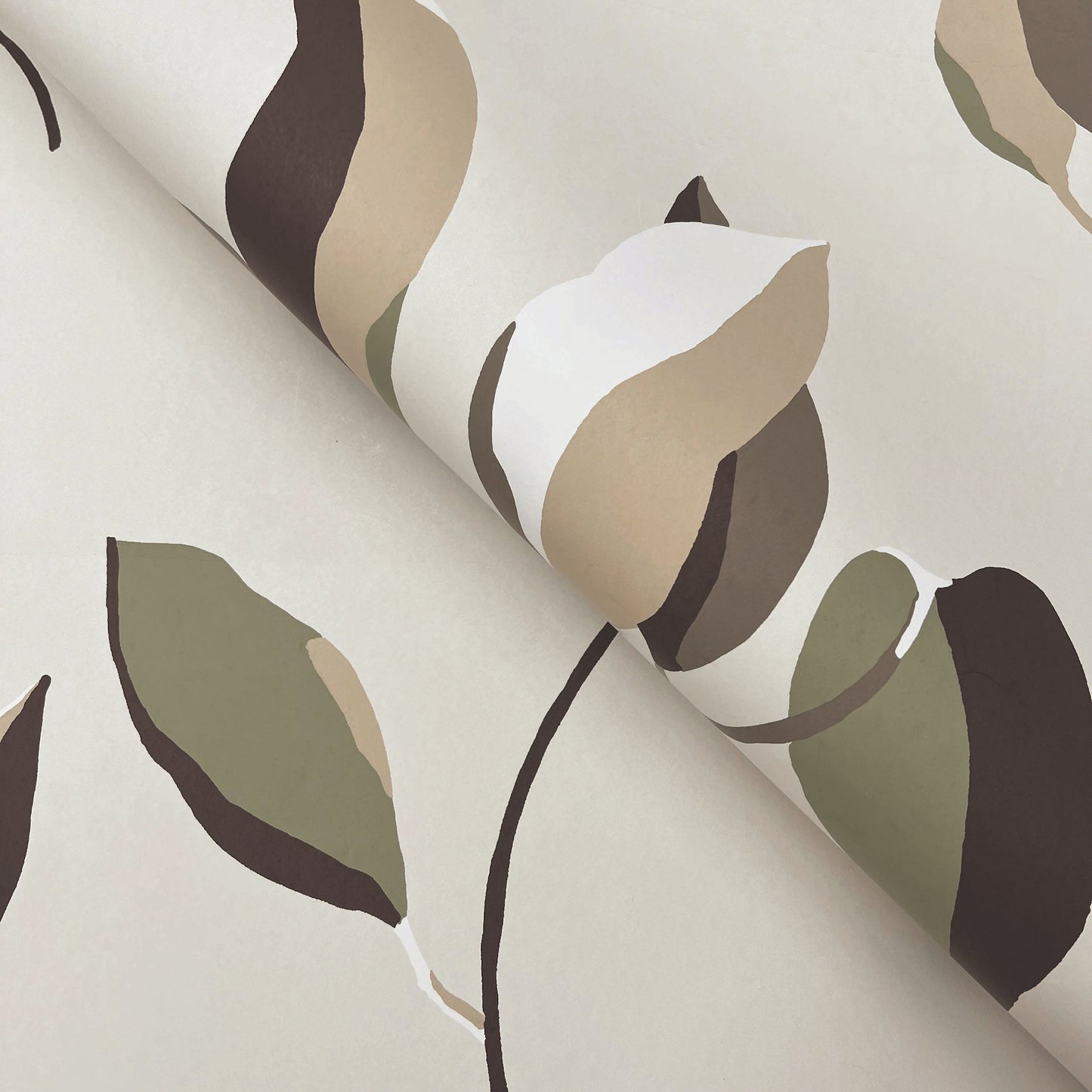 York Wallcoverings Artisan Studio Brushwork Branches Violet Wallpaper Modern Botanical Browns   - ZM2875