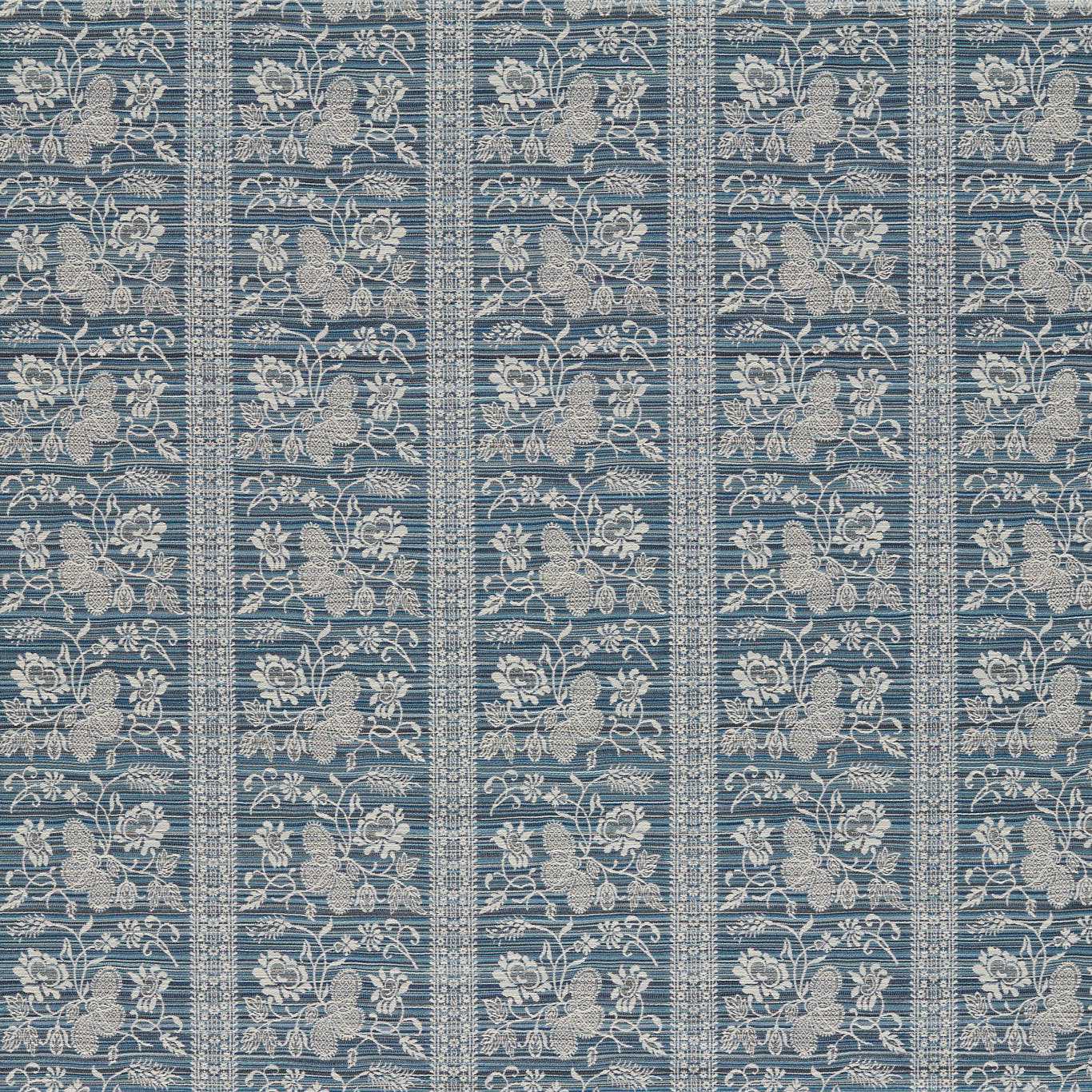 ZOFFANY Filigree Bellagio Stripe Stripes  Blue Stone   - ZOF0244-03