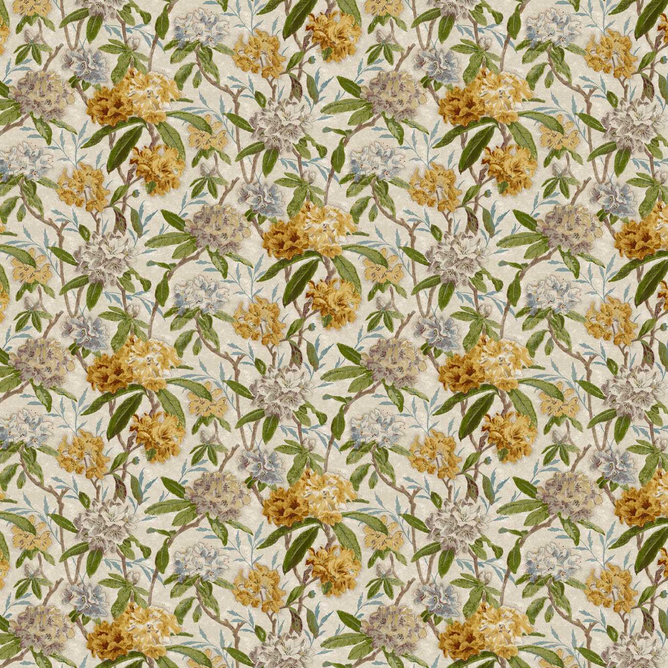 ZOFFANY Azalea Path Floral  Primrose/Evergreen   - ZOF0247-02