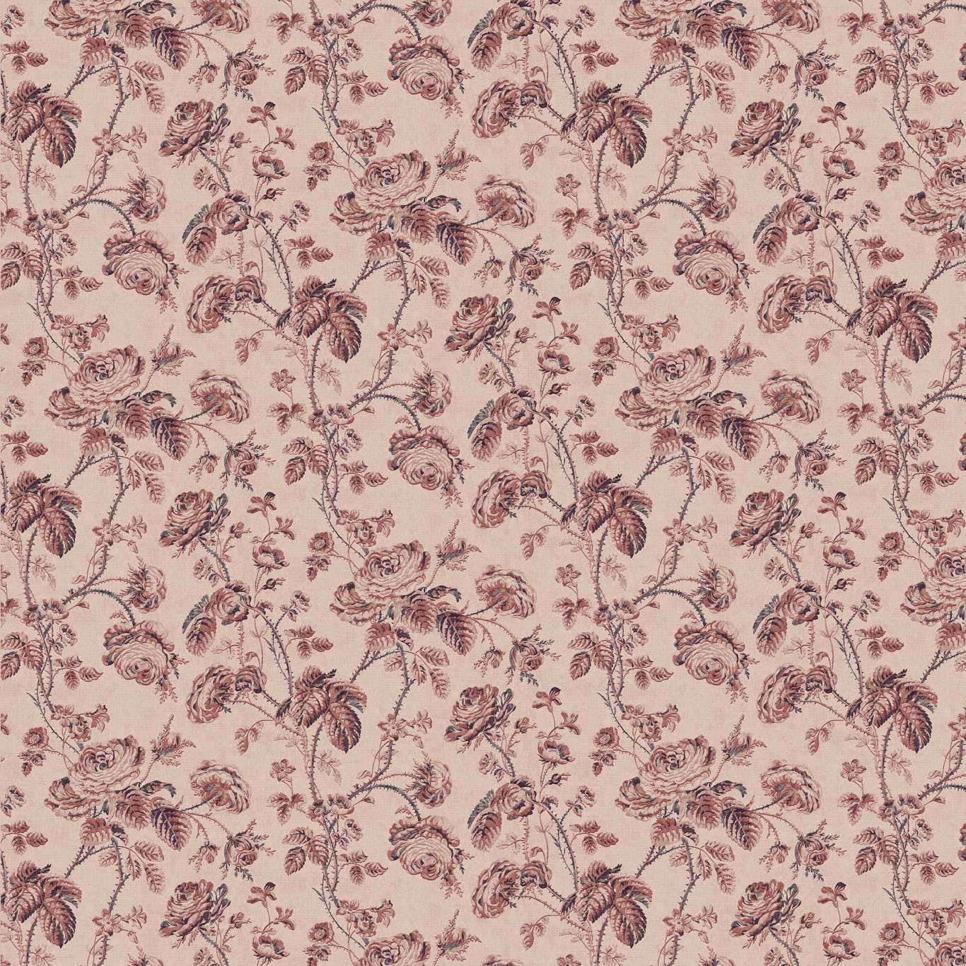 ZOFFANY Thorny Vine Floral  Rouge   - ZOF0253-02