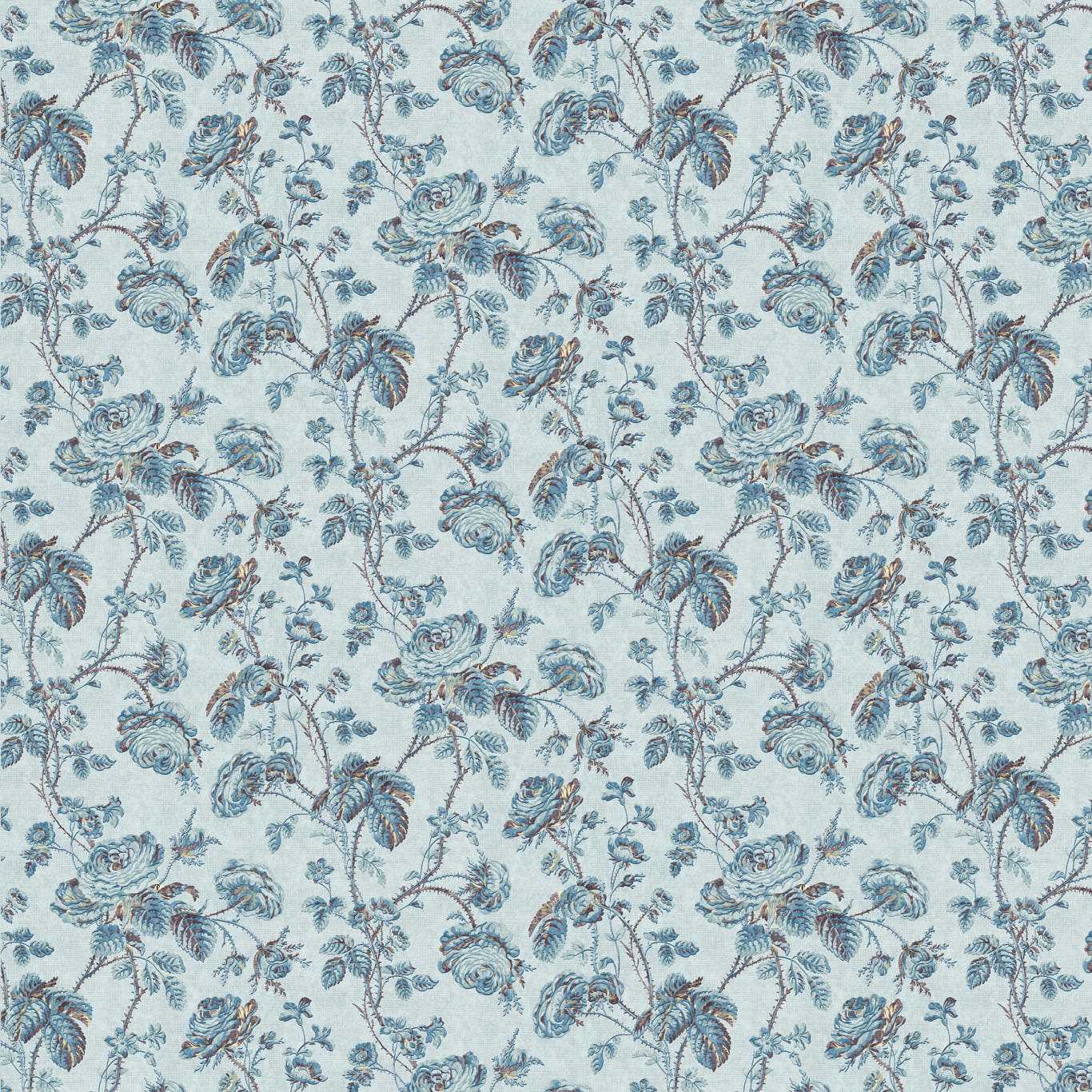 ZOFFANY Thorny Vine Floral  Azure   - ZOF0253-05