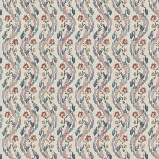 ZOFFANY Winter Garden Floral  Indigo/Red   - ZOF0254-01
