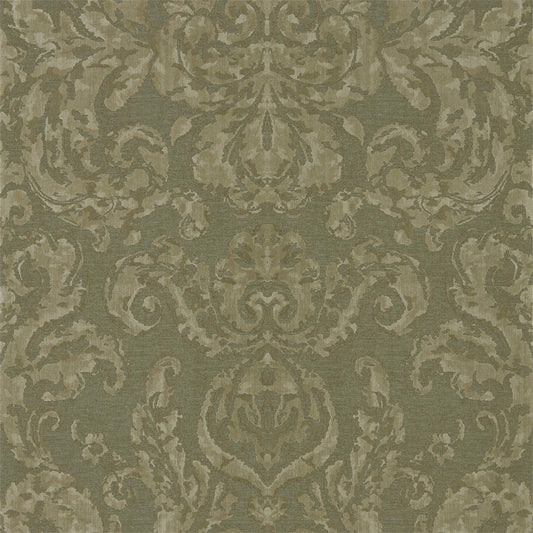 ZOFFANY Brocatello Wallpaper Damasks Olivine  Gravure - Wide Width Printed Wallpaper - ZPAL312680
