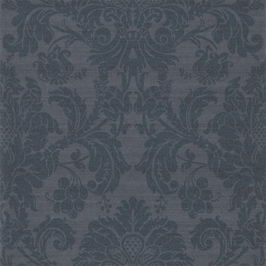 ZOFFANY Crivelli Wallpaper Damasks Como Blue  Gravure Printed Wallpaper - ZPAL312683