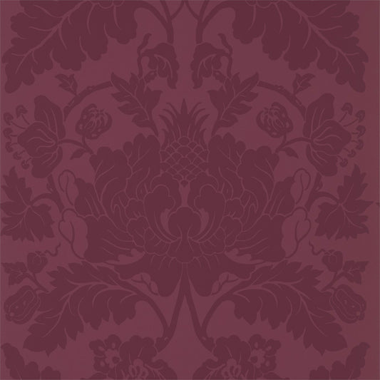ZOFFANY Villandry  Wallpaper Damasks Cinnabar  Rotary Wide Width Printed Wallpaper - ZPAL312700