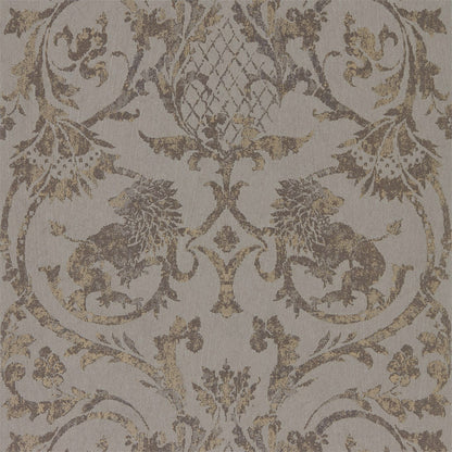 ZOFFANY Landseer Wallpaper Damasks Antique Bronze  Rotary Wide Width Printed Wallpaper - ZPHA312613