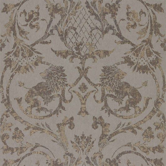 ZOFFANY Landseer Wallpaper Damasks Antique Bronze  Rotary Wide Width Printed Wallpaper - ZPHA312613