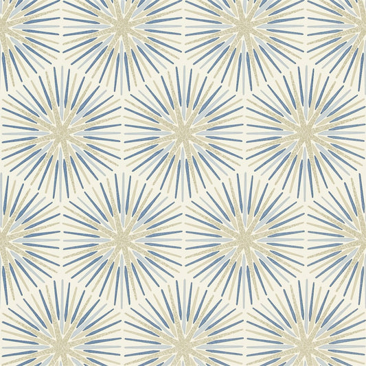 ZOFFANY Spark Wallpaper Geometric Sapphire  Gravure Printed Wallpaper - ZQUA310993