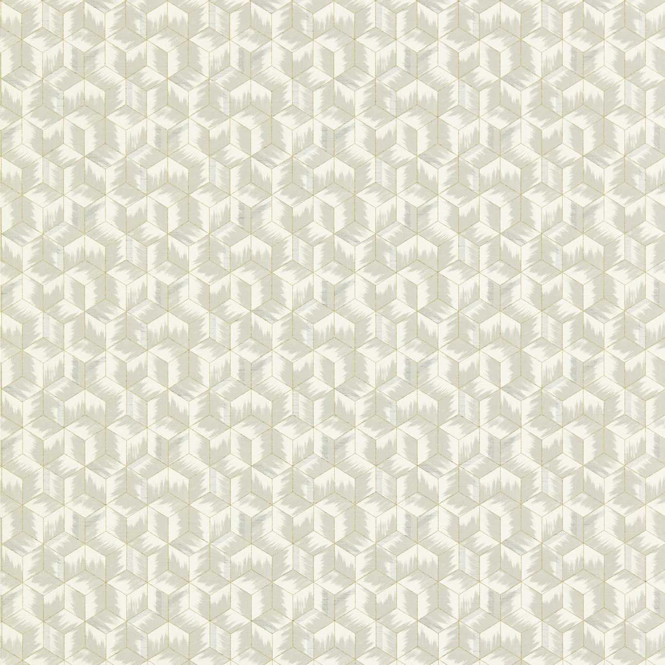 ZOFFANY Tumbling Blocks Wallpaper Geometric Empire Grey  Gravure Wide Width Vinyl - ZRHW312891
