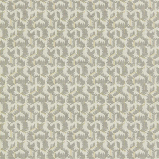 ZOFFANY Tumbling Blocks Wallpaper Geometric Faded Anthracite  Gravure Wide Width Vinyl - ZRHW312893