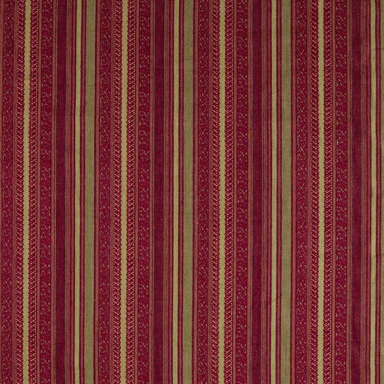 ZOFFANY Andean Stripe Fabric Geometric Cochineal,Sage   - ZRTX333544