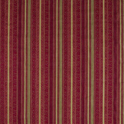 ZOFFANY Andean Stripe Fabric Geometric Cochineal,Sage   - ZRTX333544