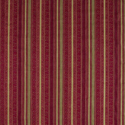 ZOFFANY Andean Stripe Fabric Geometric Cochineal,Sage   - ZRTX333544