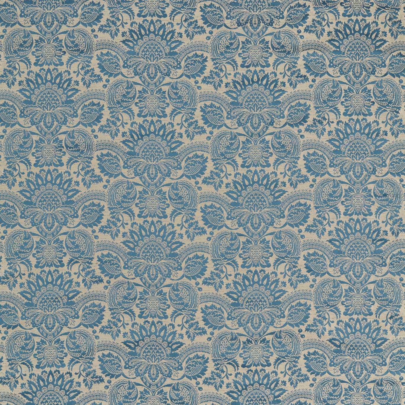 ZOFFANY Pomegranate Brocatelle Fabric Damask Wedgwood Blue   - ZSUF333381