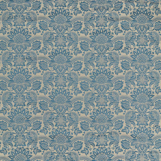 ZOFFANY Pomegranate Brocatelle Fabric Damask Wedgwood Blue   - ZSUF333381