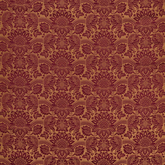 ZOFFANY Pomegranate Brocatelle Fabric Damask Cochineal   - ZSUF333383