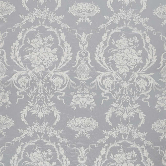 ZOFFANY Arabesque Silk Fabric Damask Quartz Grey   - ZSUF333386