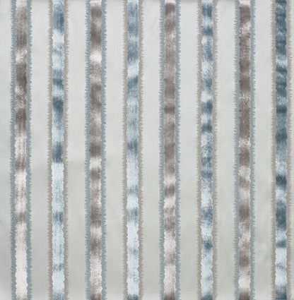 SCALAMANDRE  TAI LAO STRIPE FABRIC MIST   - ZS 0001VELZ NEW SKU # ZSVELZ0001