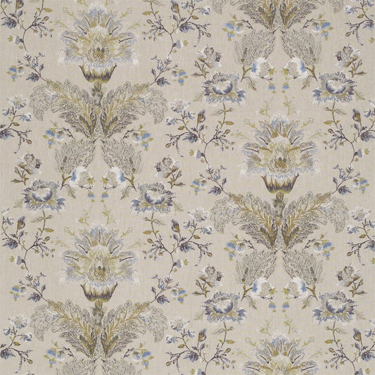ZOFFANY Stitch Damask Fabric Damasks Mineral   - ZTES331214