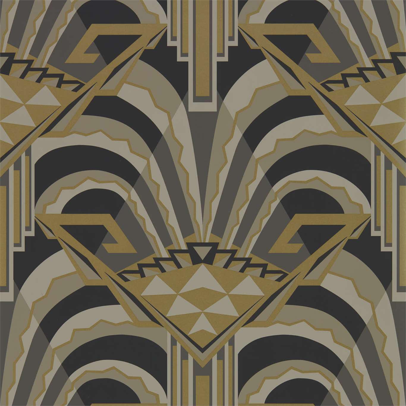 ZOFFANY Conway Wallpaper Geometric Antique Bronze  Rotary Wide Width Printed Wallpaper - ZTOT312744