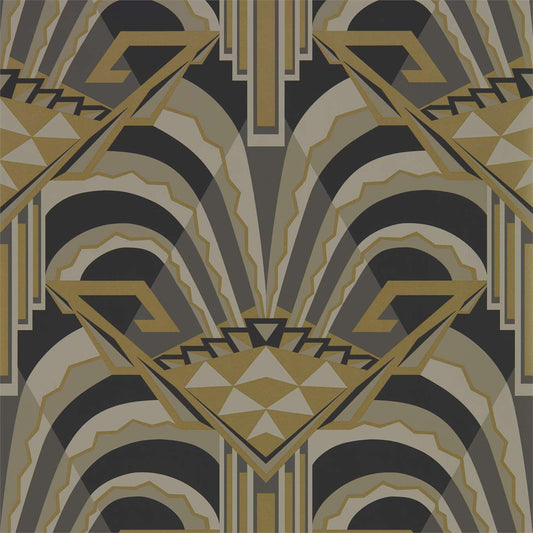 ZOFFANY Conway Wallpaper Geometric Antique Bronze  Rotary Wide Width Printed Wallpaper - ZTOT312744