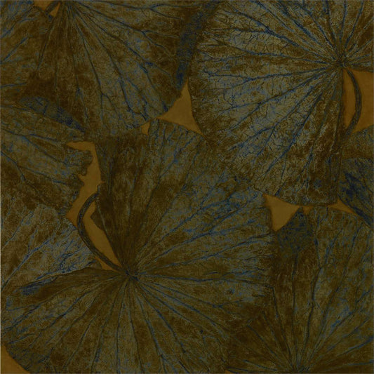 ZOFFANY Taisho Deco Wallpaper Leaves , Trees Tigers Eye  Gravure Printed Wallpaper - ZTOT312748