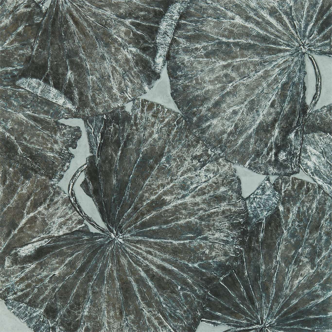 ZOFFANY Taisho Deco Wallpaper Leaves , Trees La Seine  Gravure Printed Wallpaper - ZTOT312751