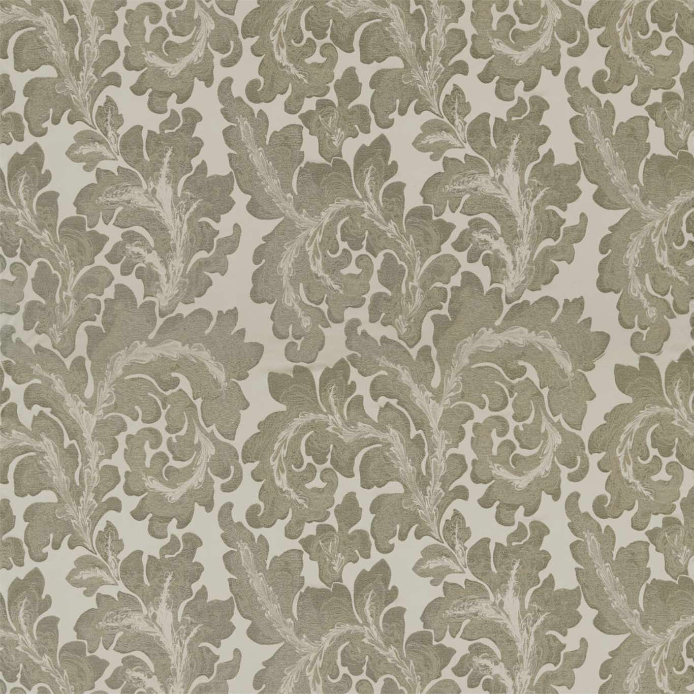 ZOFFANY Acantha Silk Fabric Damasks Grey Pearl   - ZTOT332877
