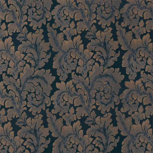ZOFFANY Acantha Silk Fabric Damasks Prussian Blue   - ZTOT332879