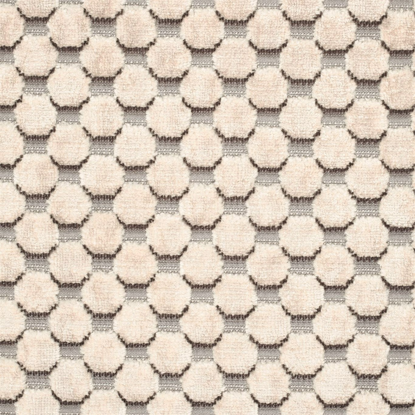 ZOFFANY Tespi Spot Fabric Spots Silver,Pearl   - ZTSV332168