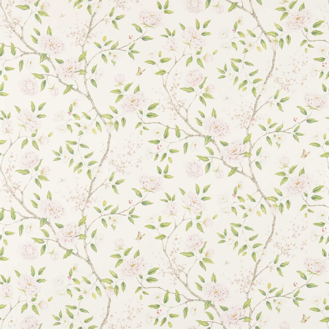 ZOFFANY Romey's Garden Wallpaper Classic Floral Blossom  Gravure - Wide Width Printed Wallpaper - ZWOO311338