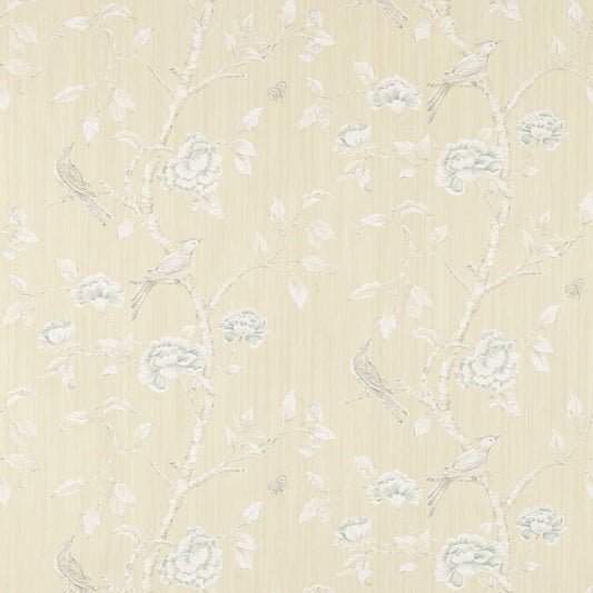 ZOFFANY Woodville Wallpaper Birds Pebble  Rotary/Gravure Wallpaper - ZWOO311345