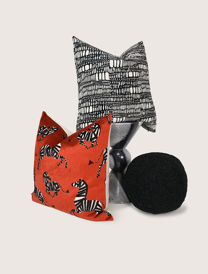 D.V. KAP HOME   24" x 24" Farlowe Pillow - Garnet Animal, Modern, Transitional, Novelty    - 3712-G-2424