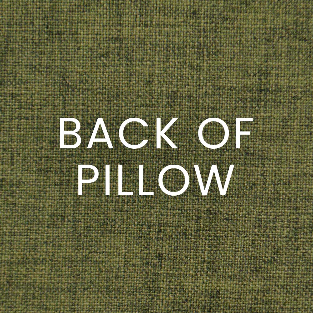 Green striped pillow with a textured woven cover