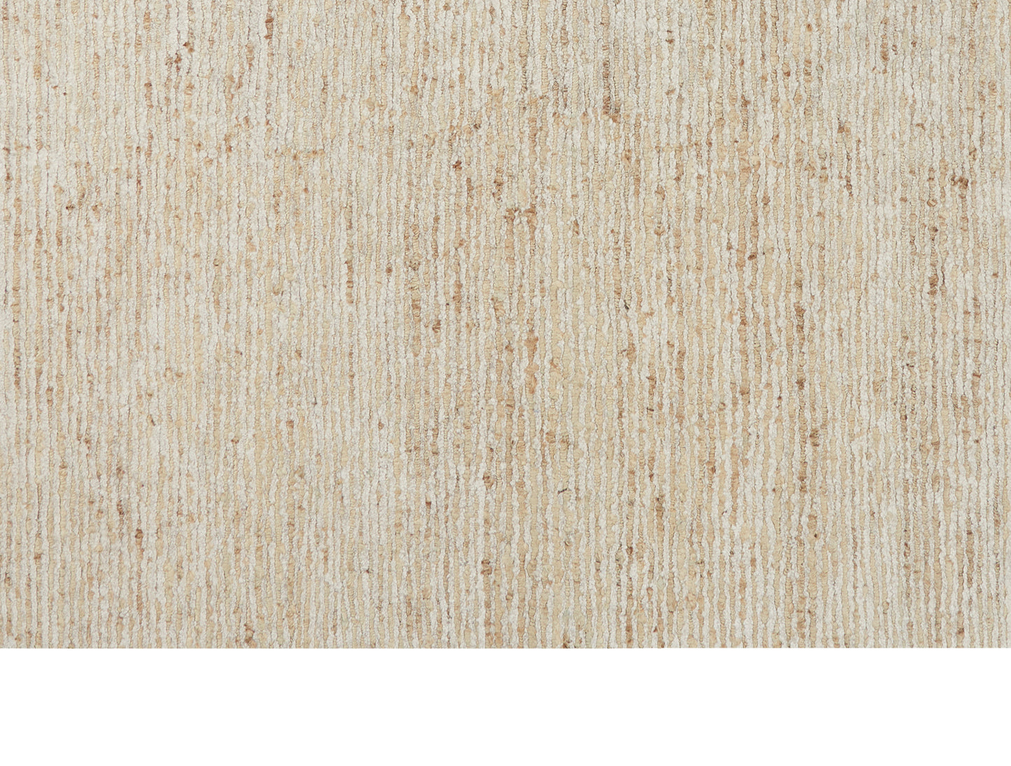 Beige textured runner rug with a woven look and subtle vertical stripe pattern; 8' long, suitable for living rooms and bedrooms.