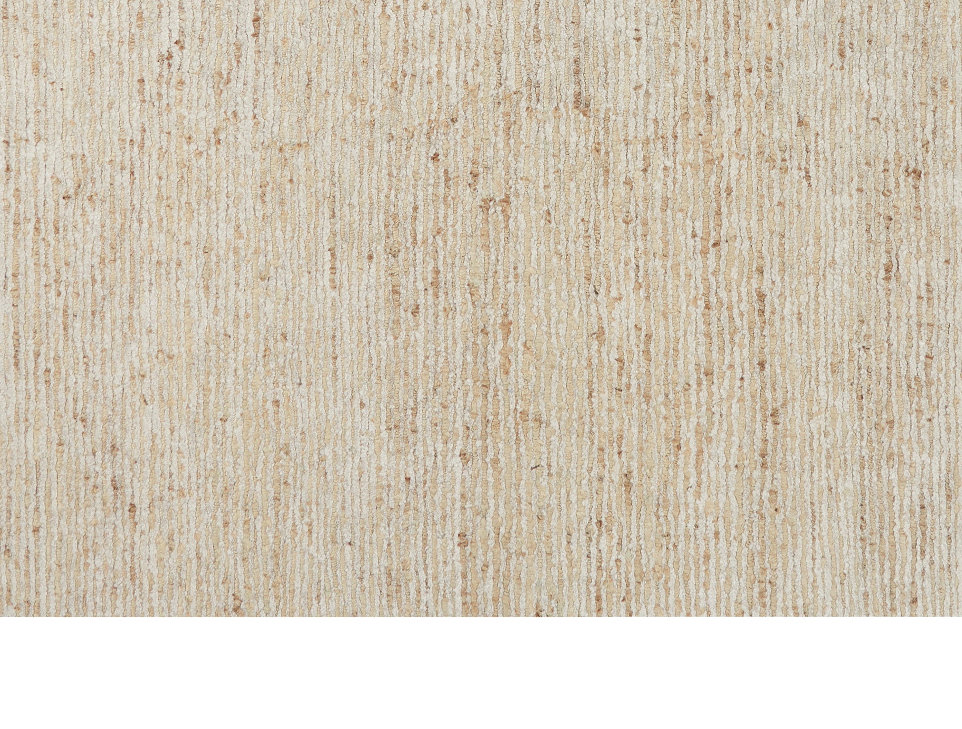 Beige textured runner rug with a woven look and subtle vertical stripe pattern; 8' long, suitable for living rooms and bedrooms.