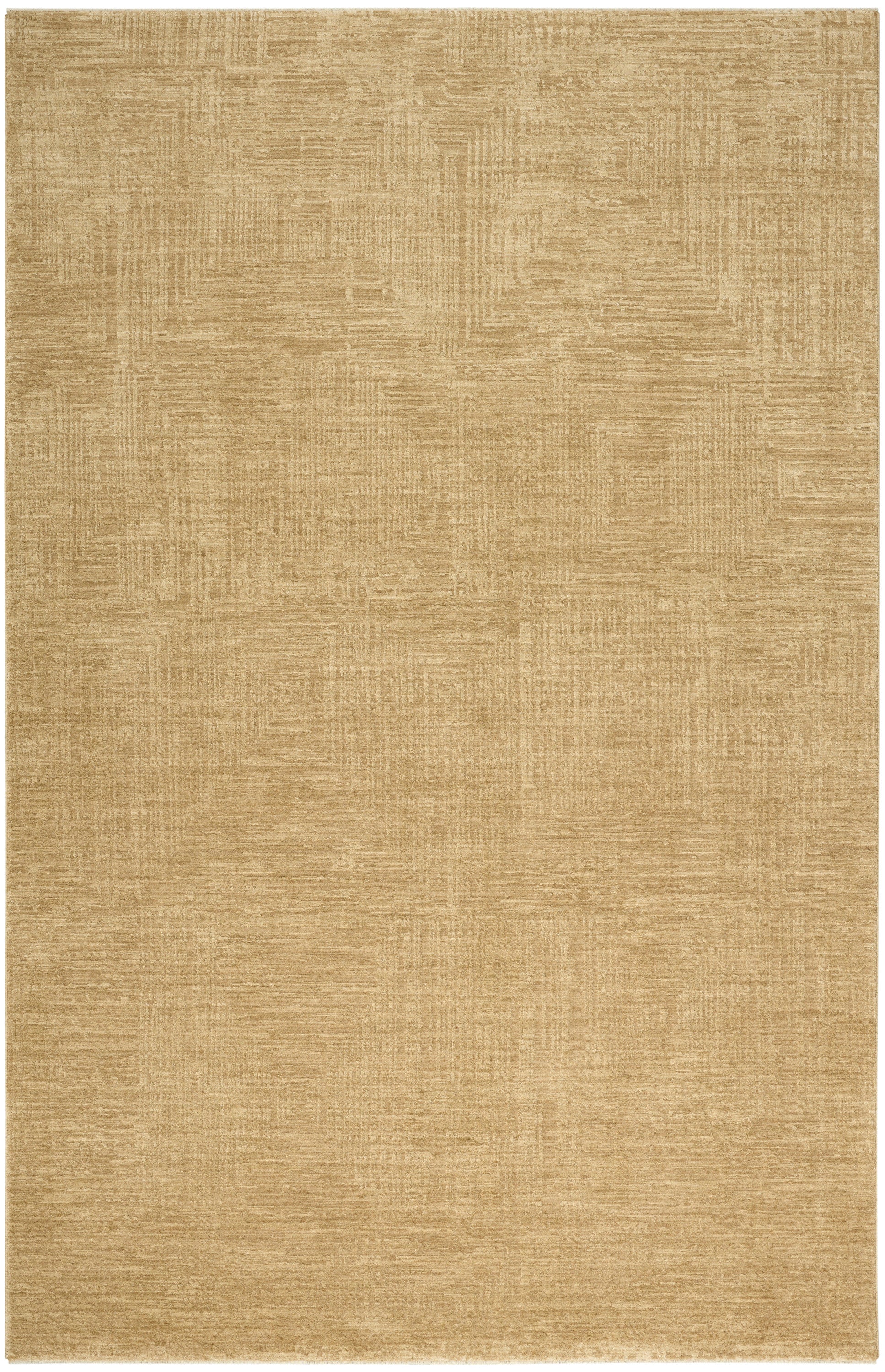 Beige flat-weave area rug with subtle woven texture and warm sand-toned color.