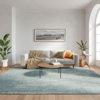 8′×10′ Botanical Washables area rug by Nourison Home in green with abstract botanical flat-weave pattern, machine washable, modern indoor area rug
