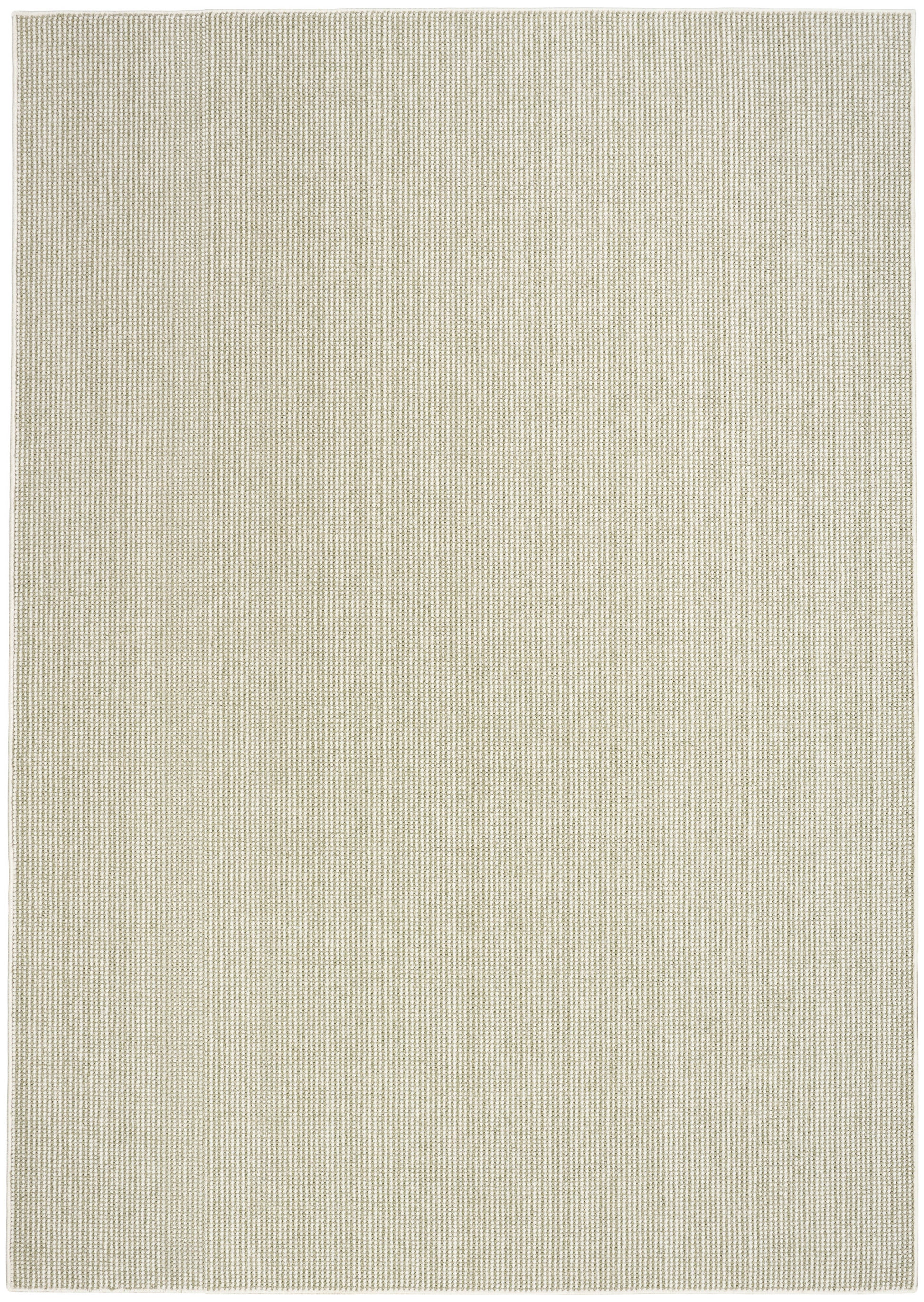 Beige flatweave rug with a tight, subtle textured weave; rectangular floor covering.