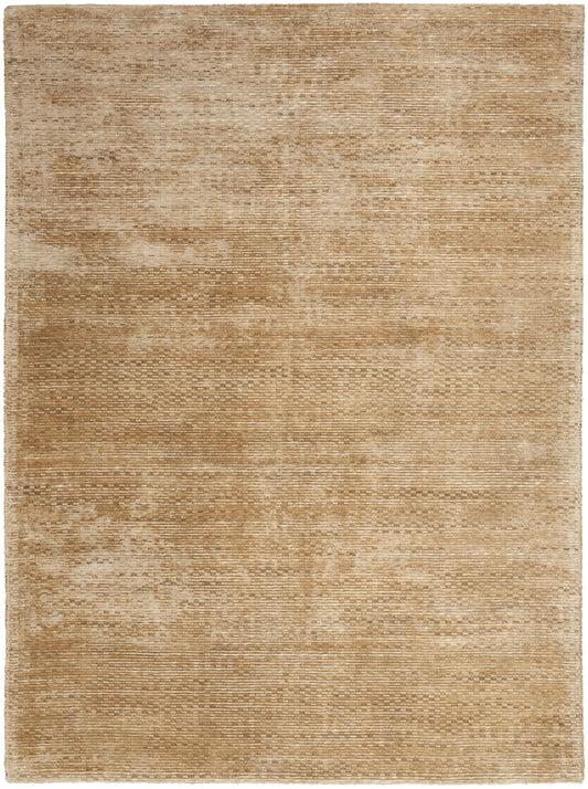 Rectangular beige natural-fiber area rug with subtle distressed texture and warm tan tones.
