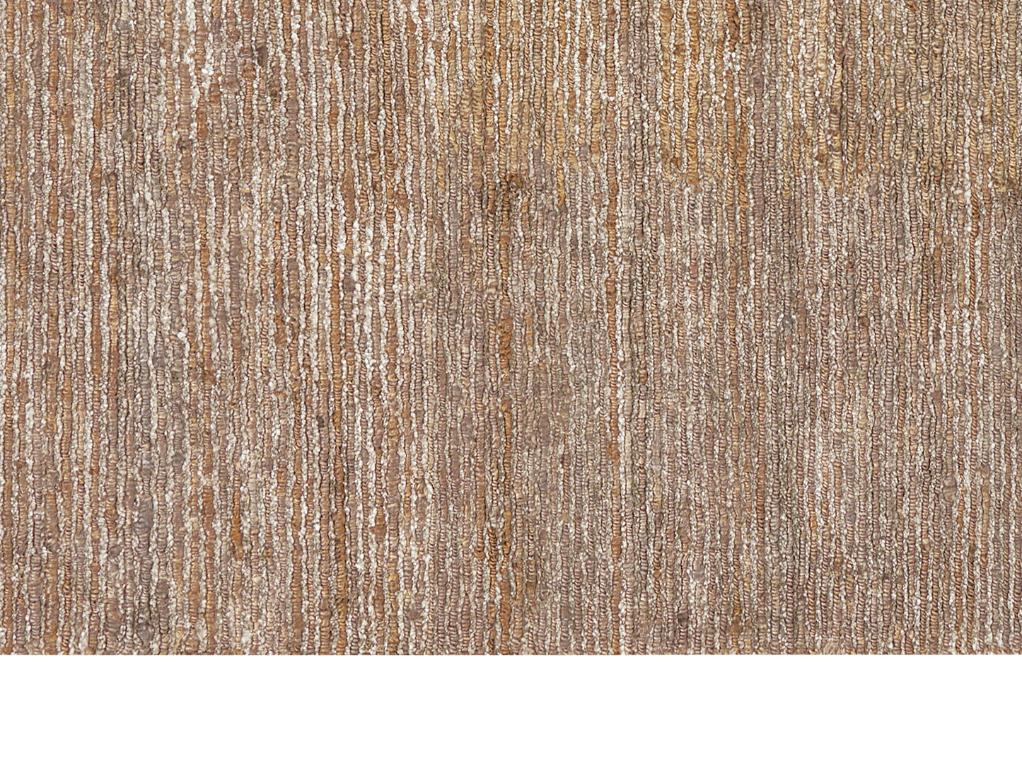Brown & tan loop-pile rug with vertical stripe texture, cozy earthy decor accent.