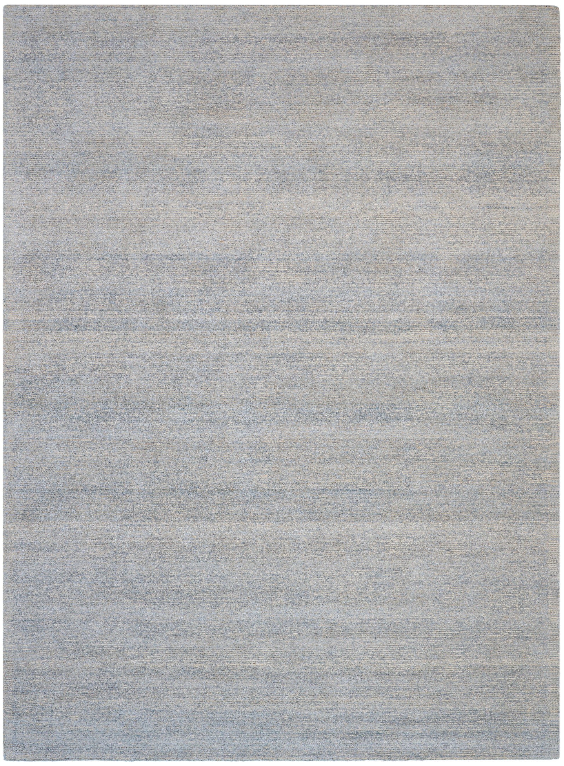 Soft blue-gray area rug with subtle tonal variation; modern rectangular rug for living spaces.